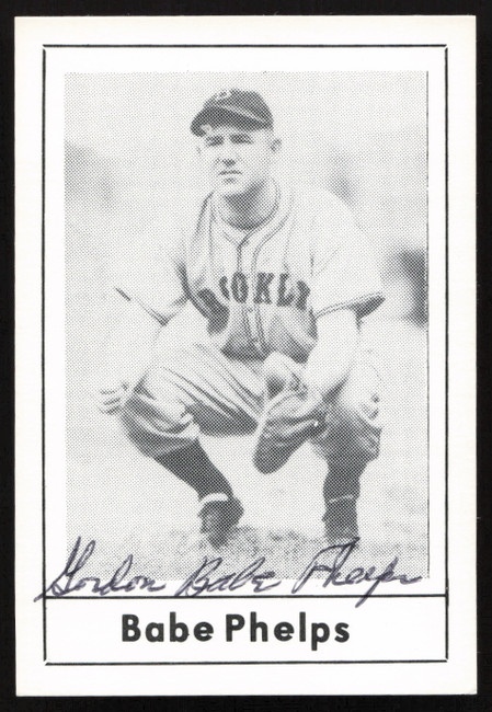 Babe Phelps Autographed 1978 Grand Slam Card #161 Brooklyn Dodgers SKU #264509
