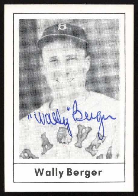 Wally Berger Autographed 1978 Grand Slam Card #20 Boston Braves SKU #264519