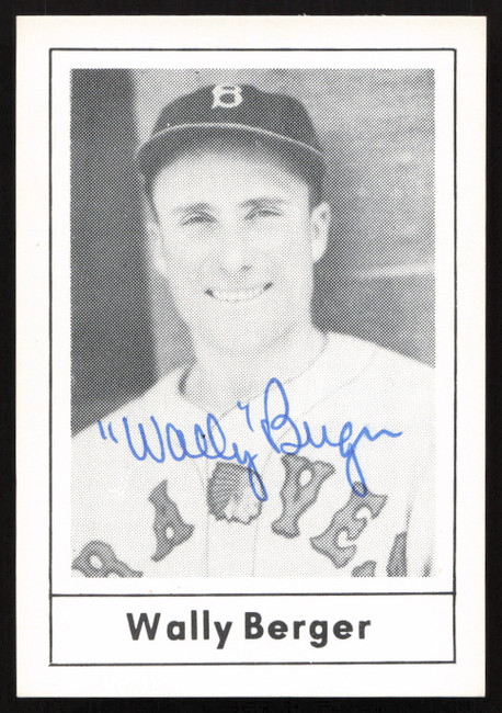 Wally Berger Autographed 1978 Grand Slam Card #20 Boston Braves SKU #264520
