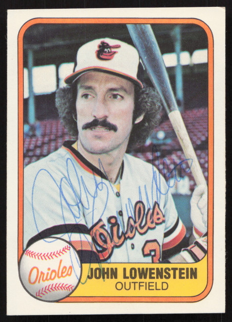 John Lowenstein Autographed 1981 Fleer Card #186 Baltimore Orioles SKU #265073