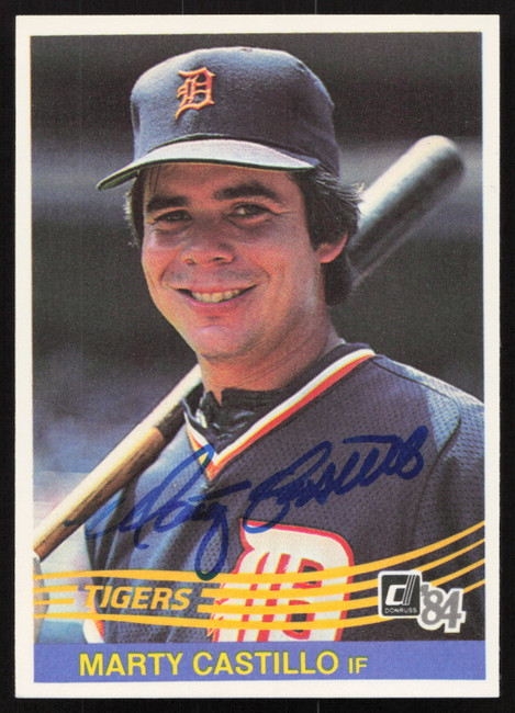 Marty Castillo Autographed 1984 Donruss Card #247 Detroit Tigers SKU #265128