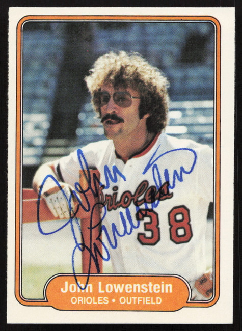 John Lowenstein Autographed 1982 Fleer Card #169 Baltimore Orioles SKU #263623