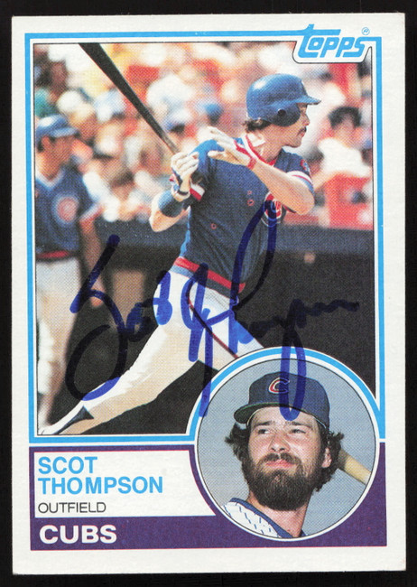 Scot Thompson Autographed 1983 Topps Card #481 Chicago Cubs SKU #263851