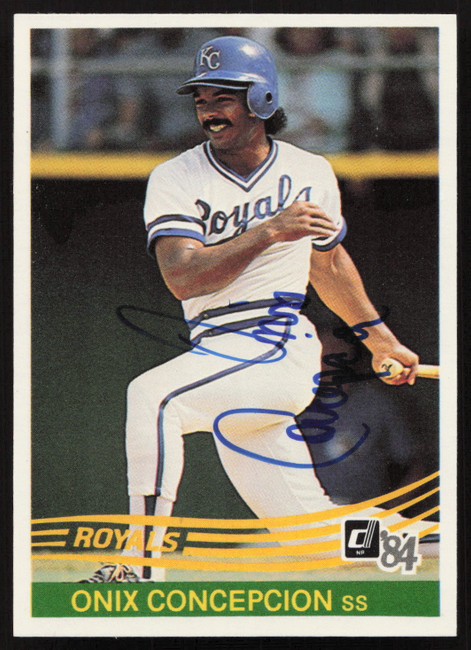 Onix Concepcion Autographed 1984 Donruss Card #95 Kansas City Royals SKU #263886