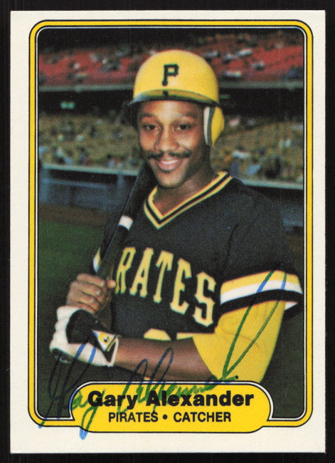 Gary Alexander Autographed 1982 Fleer Card #475 Pittsburgh Pirates SKU #264774