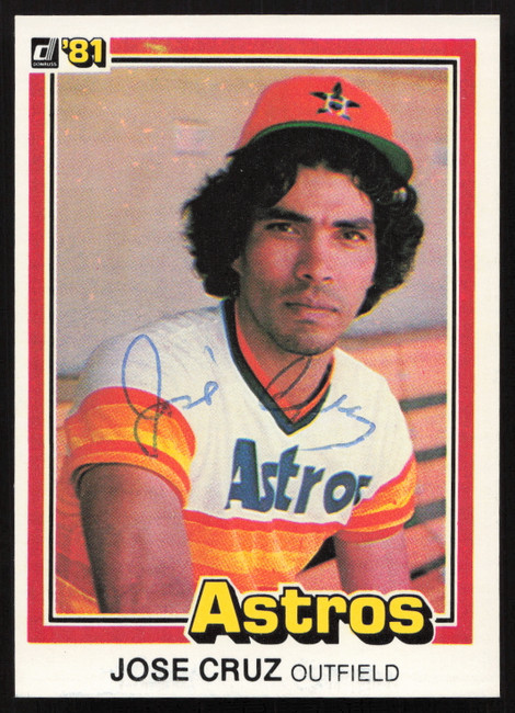 Jose Cruz Autographed 1981 Donruss Card #383 Houston Astros SKU #265023