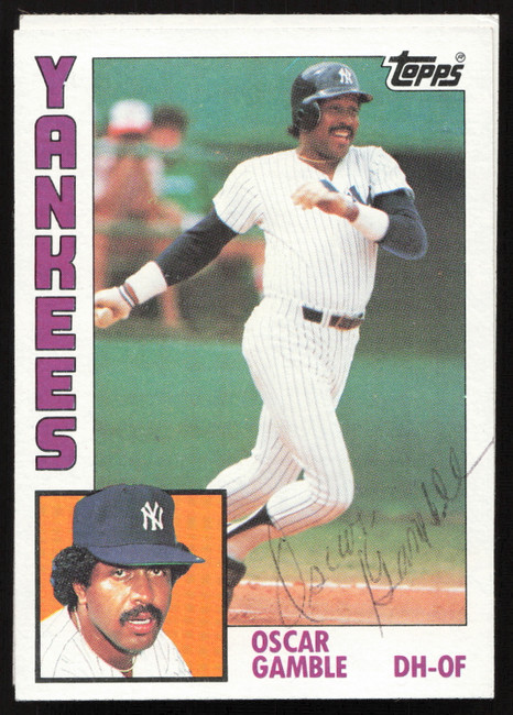 Oscar Gamble Autographed 1984 Topps Card #512 New York Yankees SKU #265222