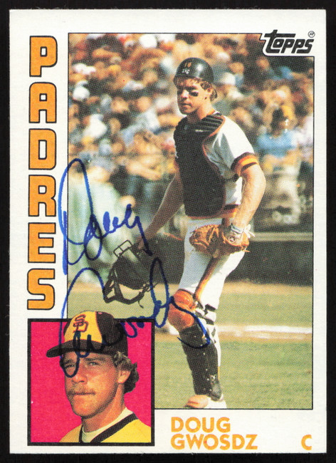 Doug Gwosdz Autographed 1984 Topps Card #753 San Diego Padres SKU #264077