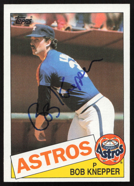 Bob Knepper Autographed 1985 Topps Card #455 Houston Astros SKU #264112