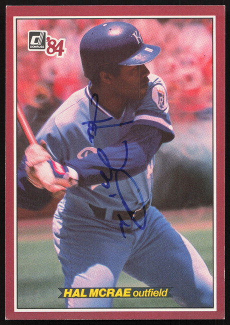 Hal McRae Autographed 1984 Donruss Action All Stars Card #25 Kansas City Royals SKU #264361
