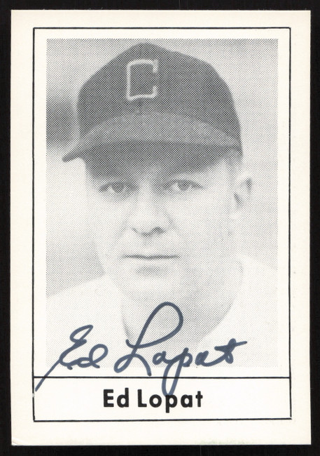 Ed Lopat Autographed 1978 Grand Slam Card #90 Chicago White Sox SKU #264481