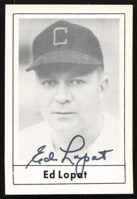 Ed Lopat Autographed 1978 Grand Slam Card #90 Chicago White Sox SKU #264482
