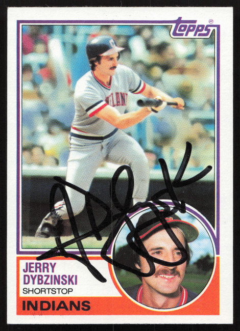 Jerry Dybzinski Autographed 1983 Topps Card #289 Cleveland Indians SKU #264661