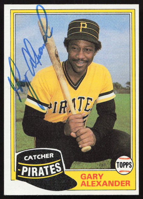 Gary Alexander Autographed 1981 Topps Traded Card #729 Pittsburgh Pirates SKU #264953