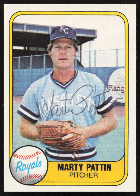 Marty Pattin Autographed 1981 Fleer Card #37 Kansas City Royals SKU #265050