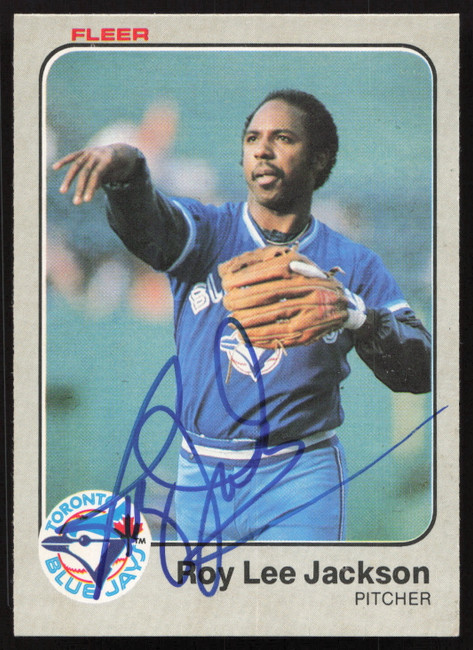 Roy Lee Jackson Autographed 1983 Fleer Card #431 Toronto Blue Jays SKU #263793