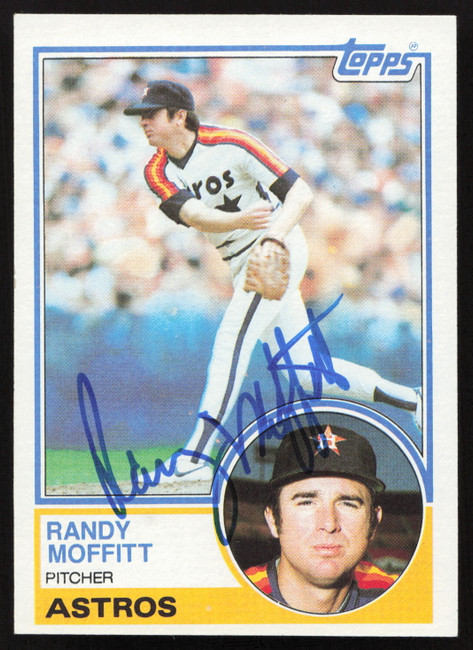 Randy Moffitt Autographed 1983 Topps Card #723 Houston Astros SKU #263867