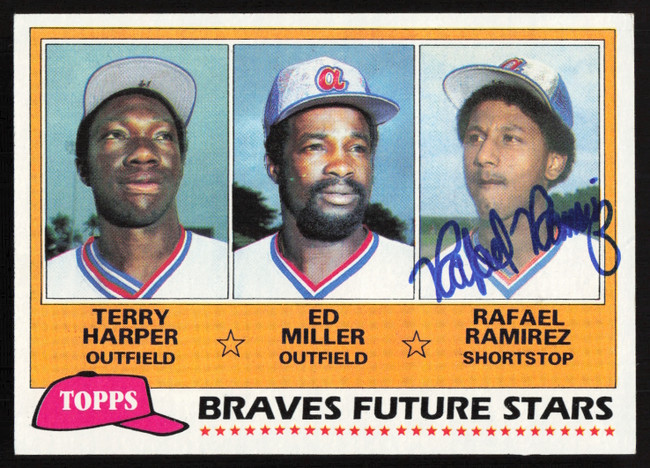 Rafael Ramirez Autographed 1981 Topps Rookie Card #192 Atlanta Braves SKU #264381