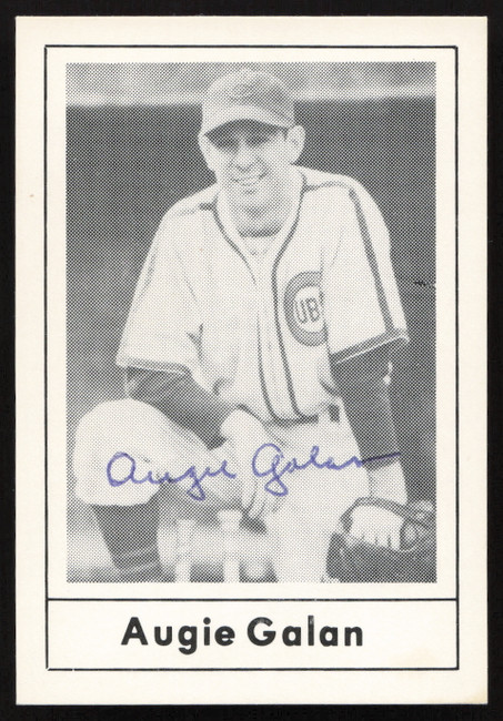 Augie Galan Autographed 1978 Grand Slam Card #67 Chicago Cubs SKU #264524