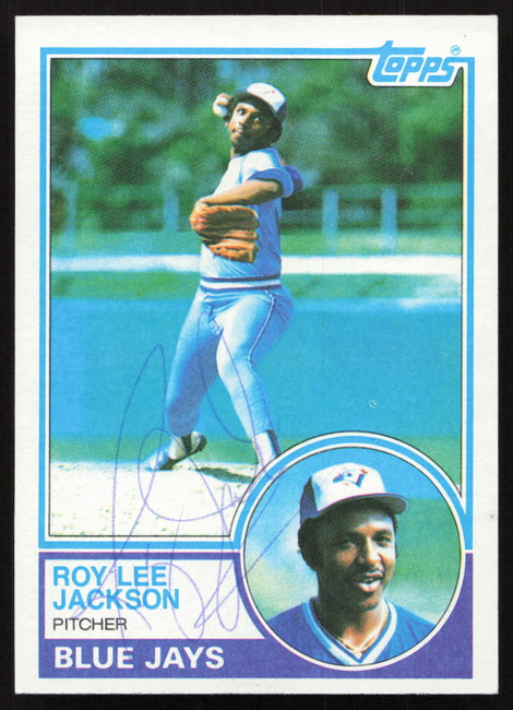 Roy Lee Jackson Autographed 1983 Topps Card #427 Toronto Blue Jays SKU #264669