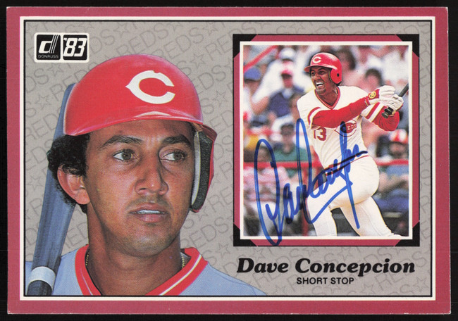 Dave Concepcion Autographed 1983 Donruss Action All Stars Card #47 Cincinnati Reds SKU #264355
