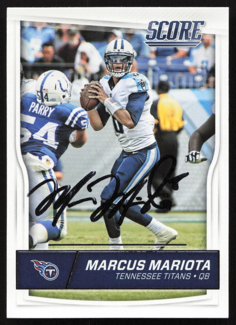 Marcus Mariota Autographed 2016 Score Card #311 Tennessee Titans SKU #265365