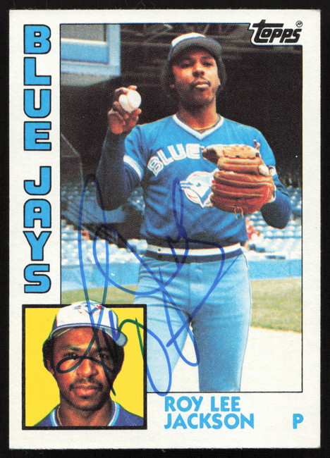 Roy Lee Jackson Autographed 1984 Topps Card #339 Toronto Blue Jays SKU #264039