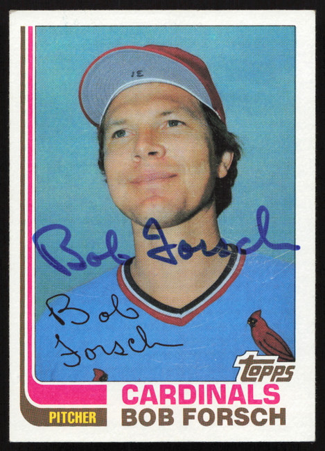 Bob Forsch Autographed 1982 Topps Card #775 St. Louis Cardinals SKU #264845