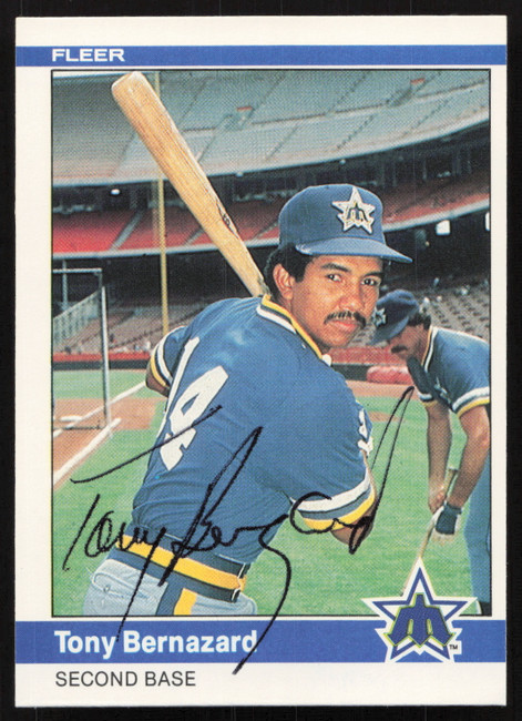 Tony Bernazard Autographed 1984 Fleer Card #606 Seattle Mariners SKU #265193