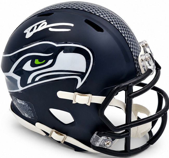 Tory Horton Autographed Seattle Seahawks Blue Speed Mini Helmet MCS Holo Stock #263045