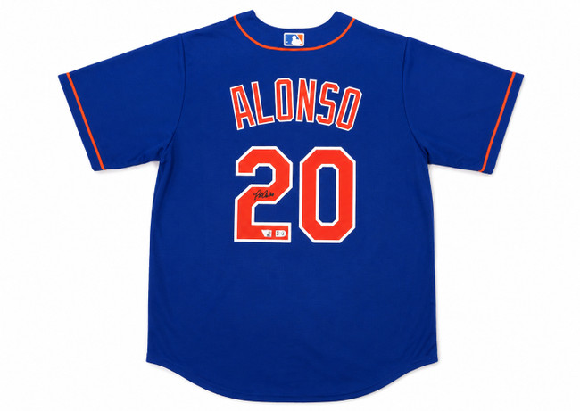 New York Mets Pete Alonso Autographed Blue Nike Jersey Size XL Fanatics & MLB Holo Stock #263024