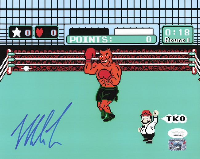 Mike Tyson Autographed 8x10 Photo Punch-Out!! JSA #WB657956