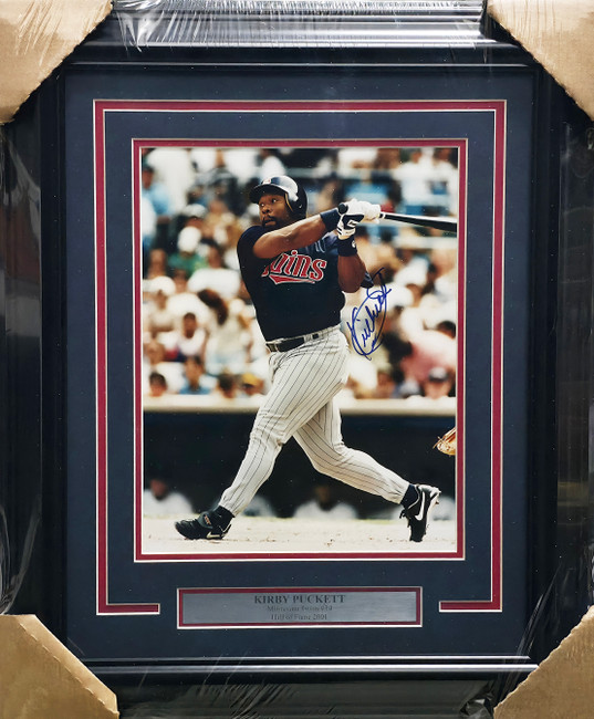 Kirby Puckett Autographed Framed 11x14 Photo Minnesota Twins Beckett BAS #AE20265