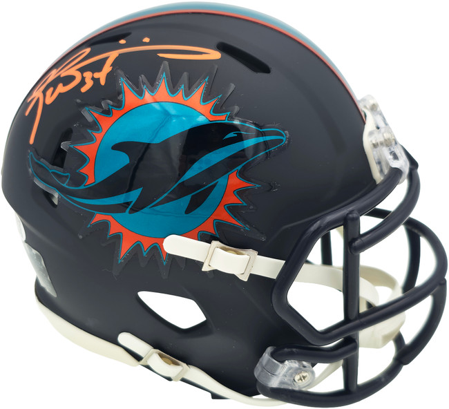 Ricky Williams Autographed Miami Dolphins Black Rivalries Speed Mini Helmet JSA Stock #265677