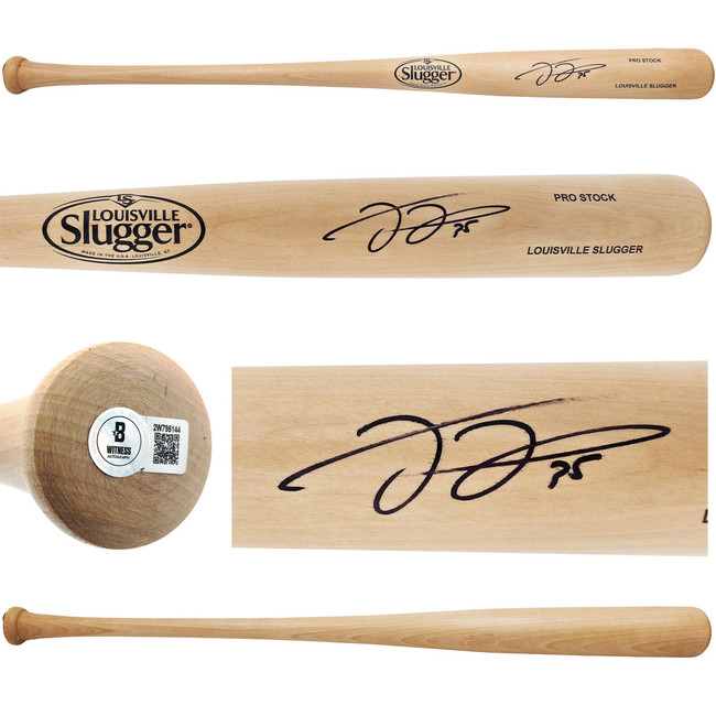 Frank Thomas Autographed Blonde Louisville Slugger Baseball Bat Chicago White Sox Beckett BAS Witness Stock #265860