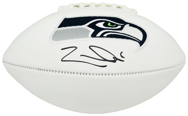 Zach Charbonnet Autographed Seattle Seahawks White Logo Football MCS Holo Stock #265876