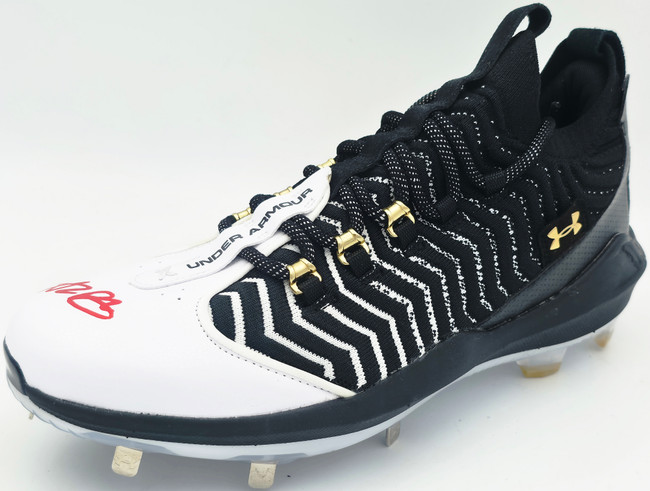 Alec Bohm Autographed Black Under Armour Cleats Philadelphia Phillies Fanatics Holo #XD21613427