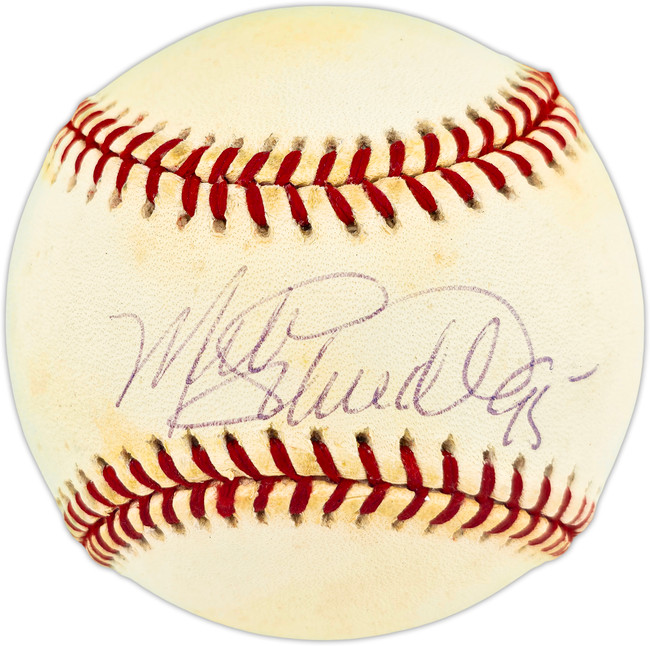 Mike Schmidt Autographed Official NL Baseball Philadelphia Phillies "95" Beckett BAS QR #BX67637