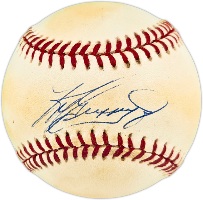 Ken Griffey Jr. Autographed Official AL Baseball Seattle Mariners Beckett BAS QR #BX67625