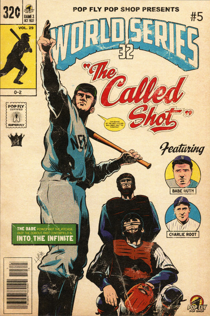 Unsigned Babe Ruth "The Called Shot" New York Yankees Pop Fly Pop Shop Print Signed by Artist #395/569 SKU #266199