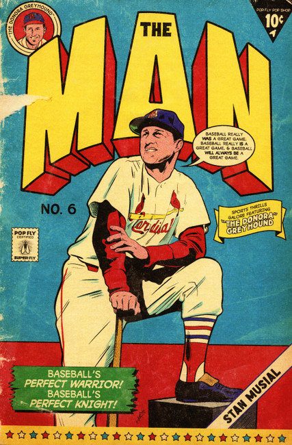 Unsigned Stan Musial "The Man" St. Louis Cardinals Pop Fly Pop Shop Print Signed by Artist #481/597 SKU #266190