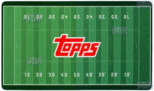 Topps Trading Card Rip & Break Mat - Green Football Grid Stock #266069
