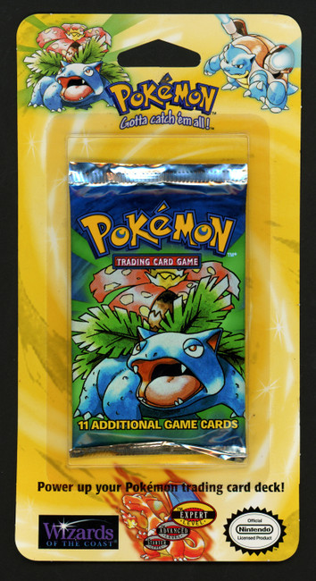 1999 Pokemon Sealed Base Set Unlimited Booster Blister Pack Venusaur SKU #266323
