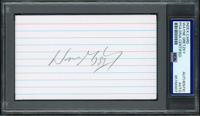 Wayne Gretzky Autographed 3x5 Index Card Edmonton Oilers PSA/DNA #85766907