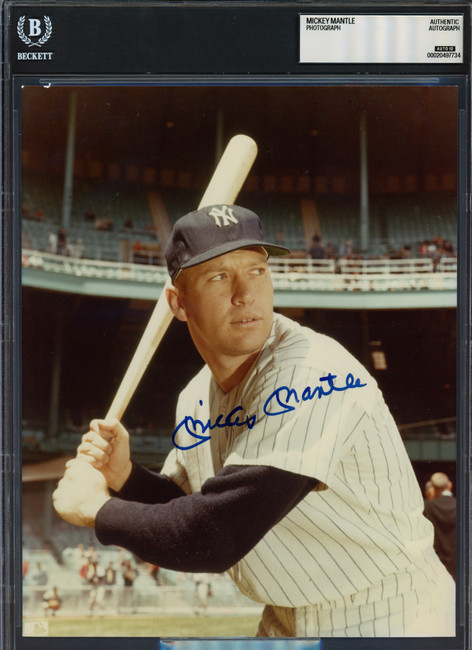 Mickey Mantle Autographed 8x10 Photo New York Yankees Auto Grade Gem Mint 10 Beckett BAS #20497734