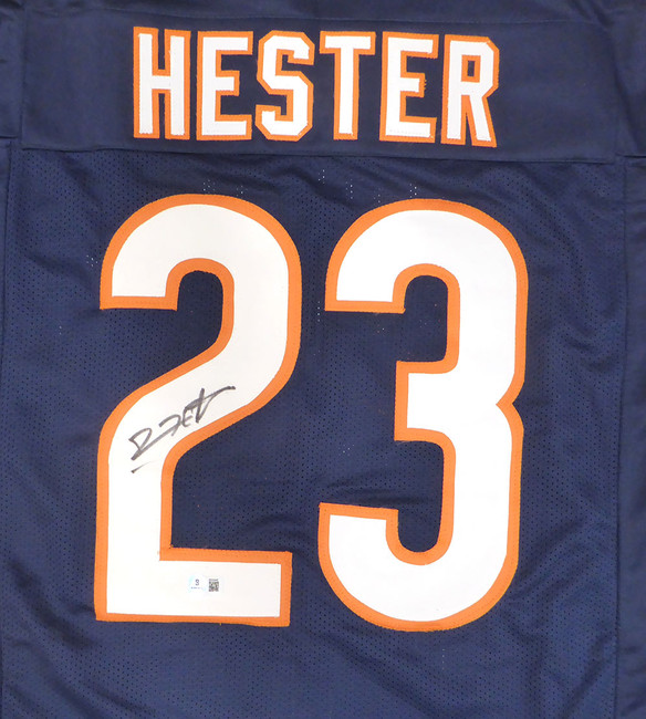 Chicago Bears Devin Hester Autographed Blue Custom Jersey Beckett BAS QR #BS43445