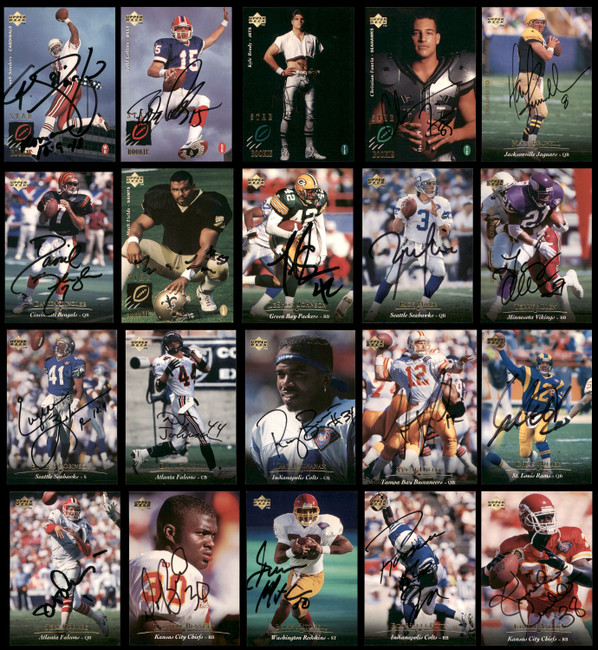 47 Count Lot of Autographed 1995 Upper Deck Football Cards (All Different) SKU #266476