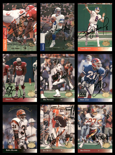 58 Count Lot of Autographed Assorted Upper Deck Football Cards (All Different) SKU #266479