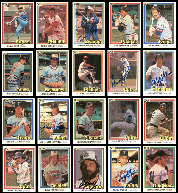 233 Count Lot of Autographed 1981 Donruss Baseball Cards (All Different) SKU #266546