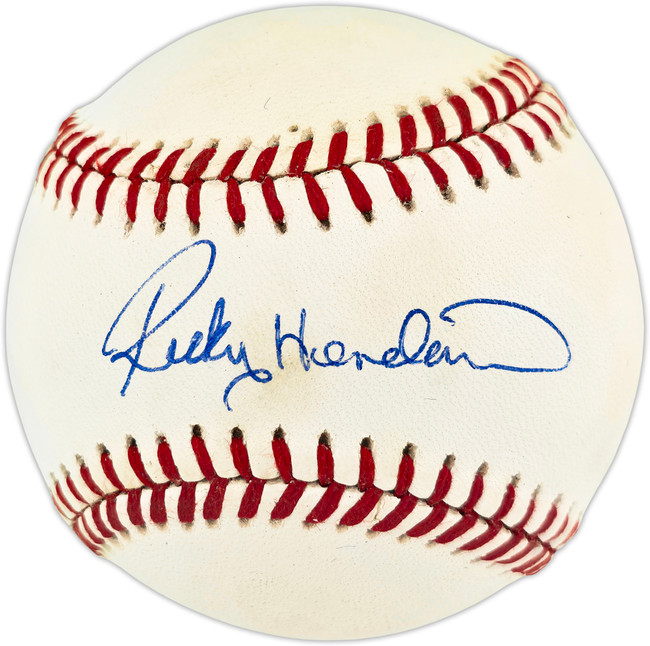 Rickey Henderson Autographed Official AL Baseball Oakland A's & New York Yankees JSA #CM60222